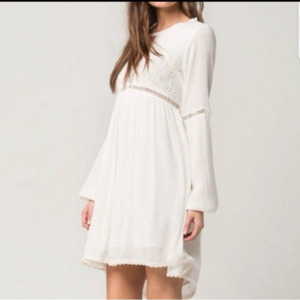 Patrons of Peace Gauze Lace Crochet Swing Dress
